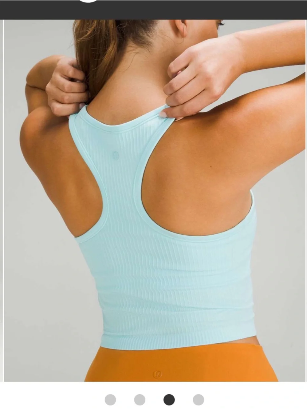 Lululemon- Sz 12- Icing Blue- Ebb to Street Crop Tank- Racerback